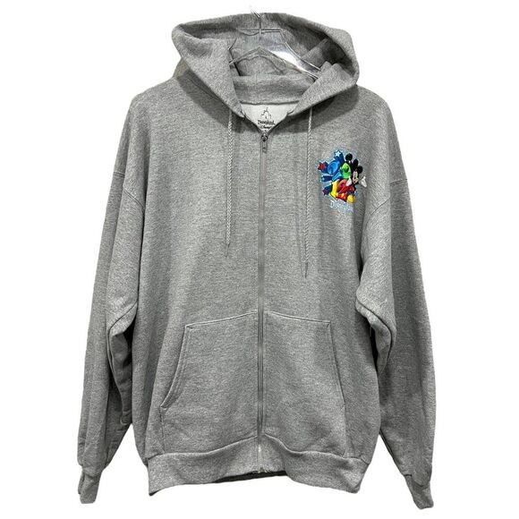 Disneyland Hoodie Full Zip Sweatshirt size L 2012 Mickey and Friends Jacket NWT - Picture 1 of 9